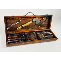 Набір шампурів в кейсі САФАРІ LUX