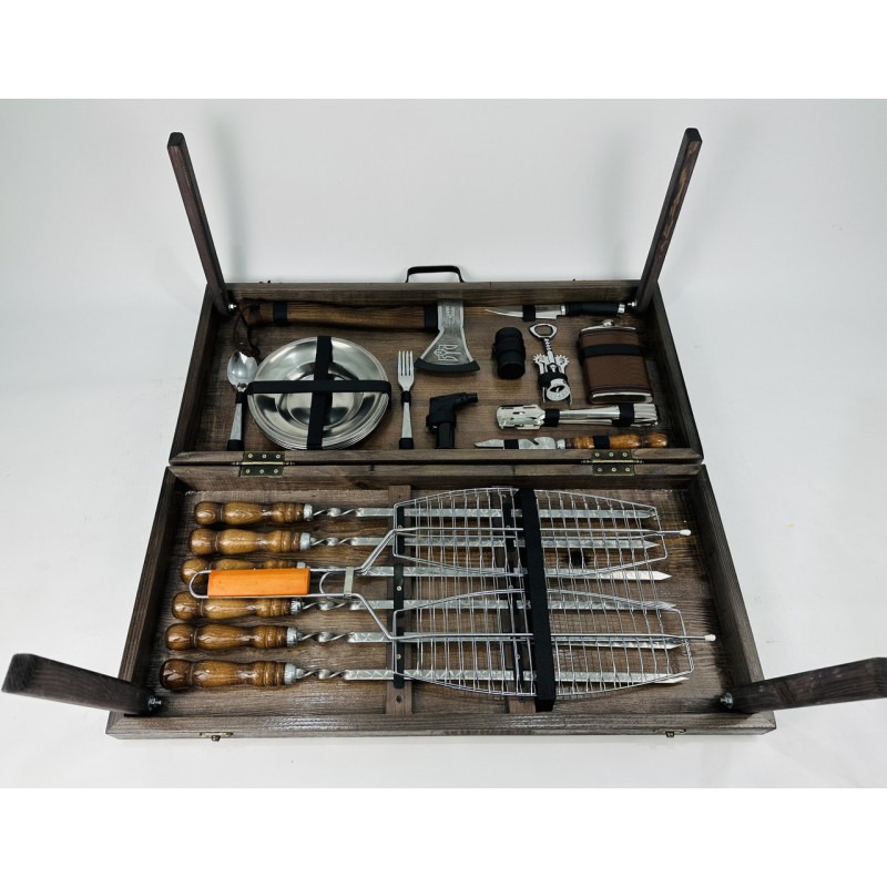 Подарунковий набір для пікніка ТІТАН, ручної роботи (шампура і аксесуари)