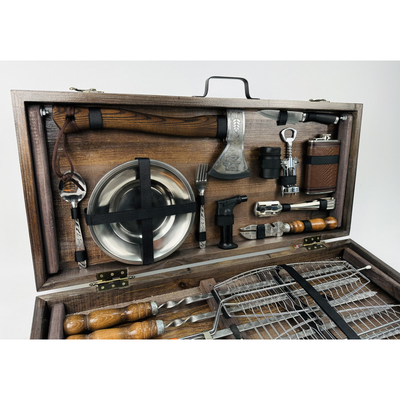 Подарунковий набір для пікніка ТІТАН, ручної роботи (шампура і аксесуари)