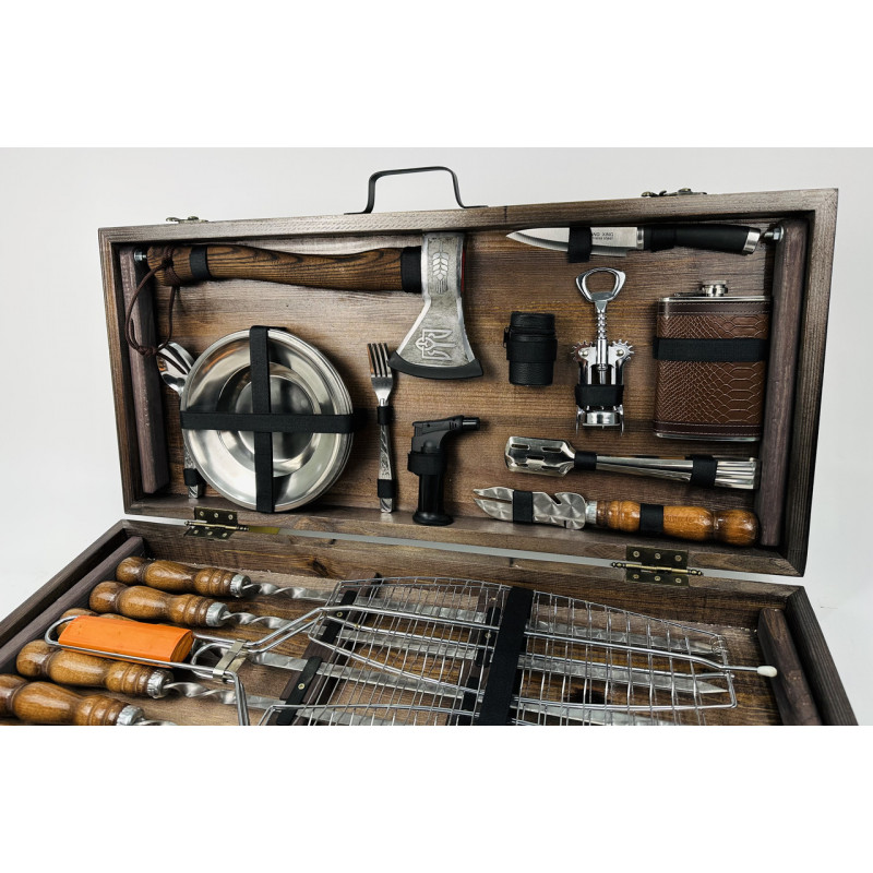 Подарунковий набір для пікніка ТІТАН, ручної роботи (шампура і аксесуари)