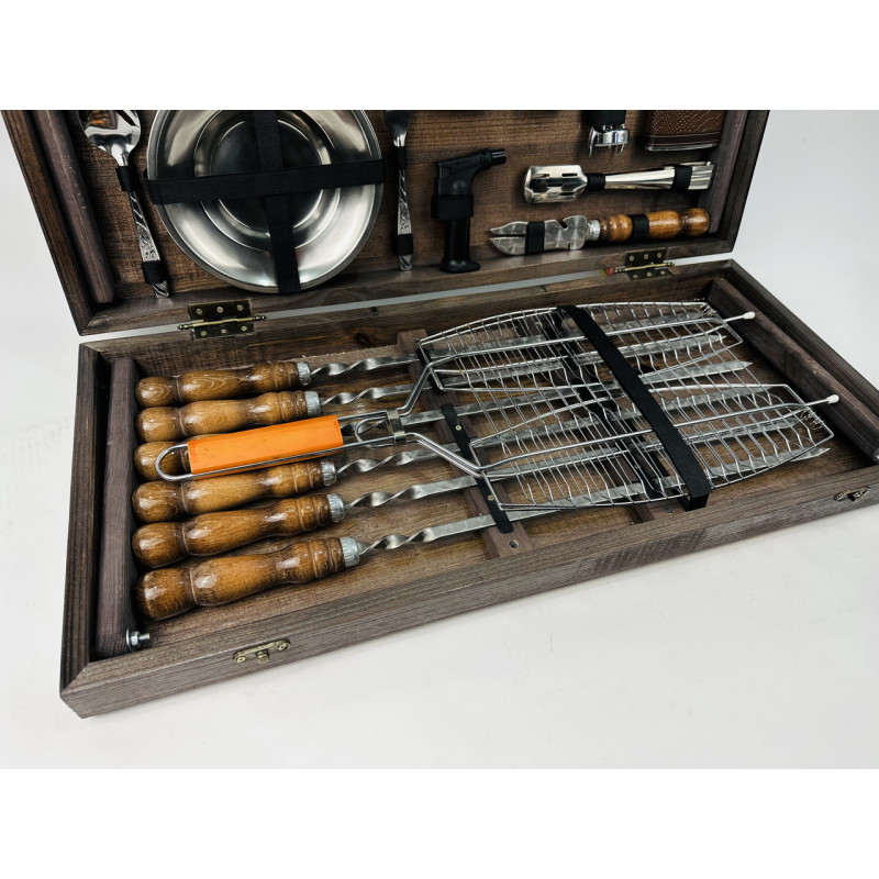 Подарунковий набір для пікніка ТІТАН, ручної роботи (шампура і аксесуари)