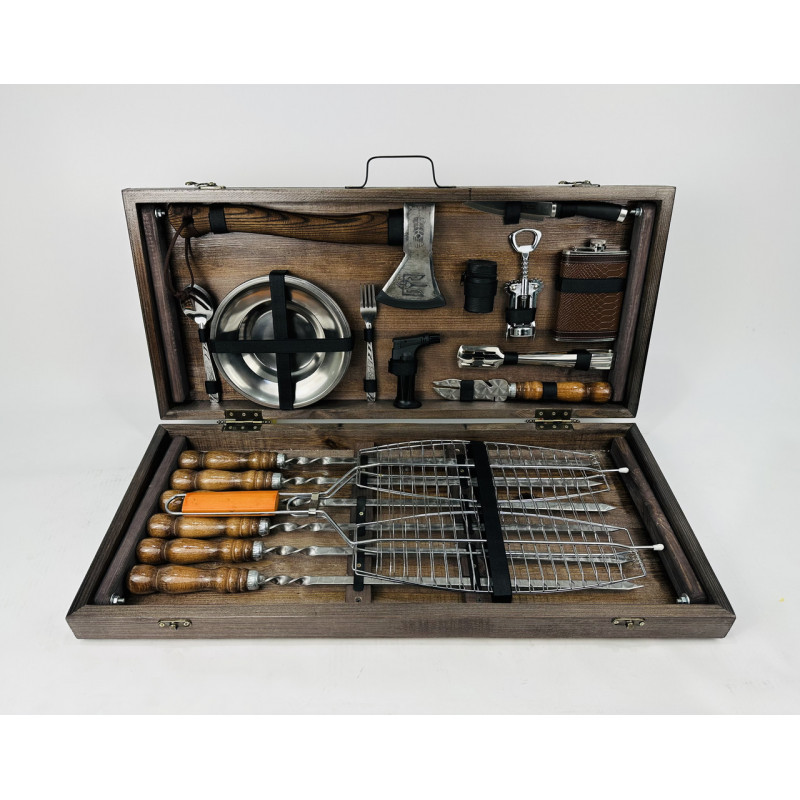 Подарунковий набір для пікніка ТІТАН, ручної роботи (шампура і аксесуари)