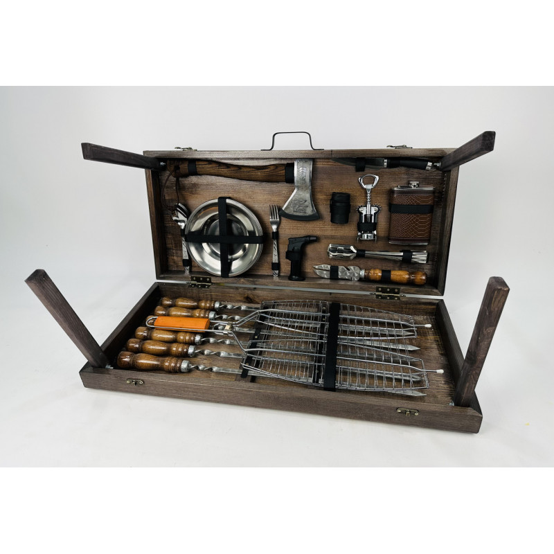 Подарунковий набір для пікніка ТІТАН, ручної роботи (шампура і аксесуари)