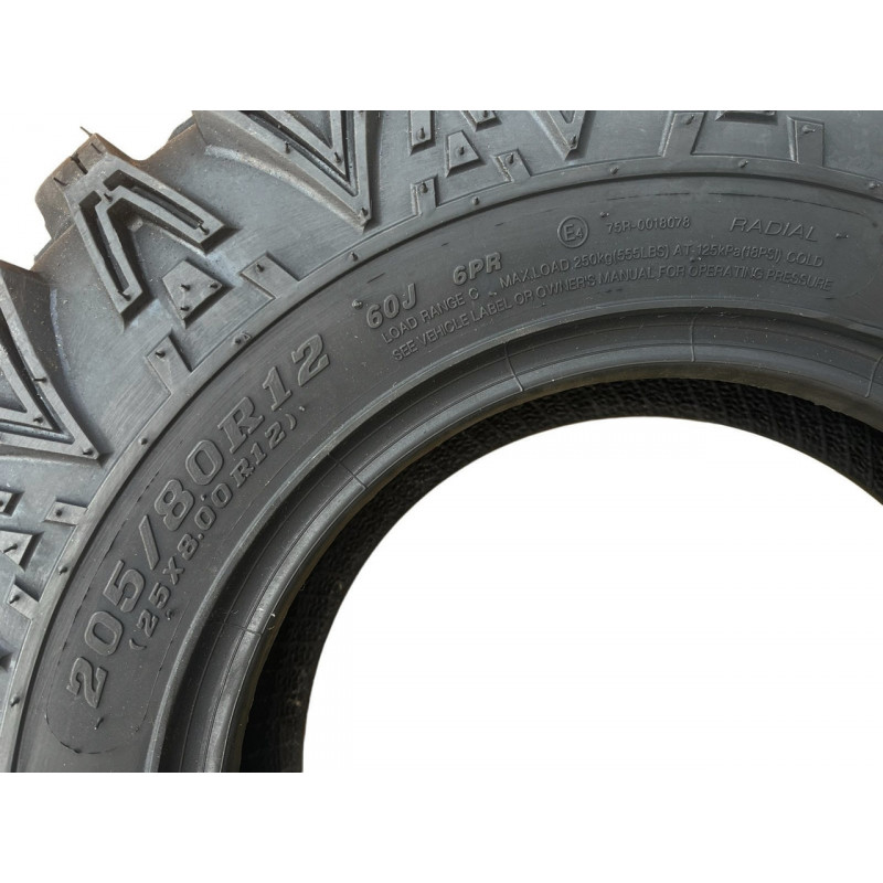 Покришка на квадроцикл atv 25х8.00-12 (205/80-12) 60J ТL (6PR), "ChaoYang" ARISUN