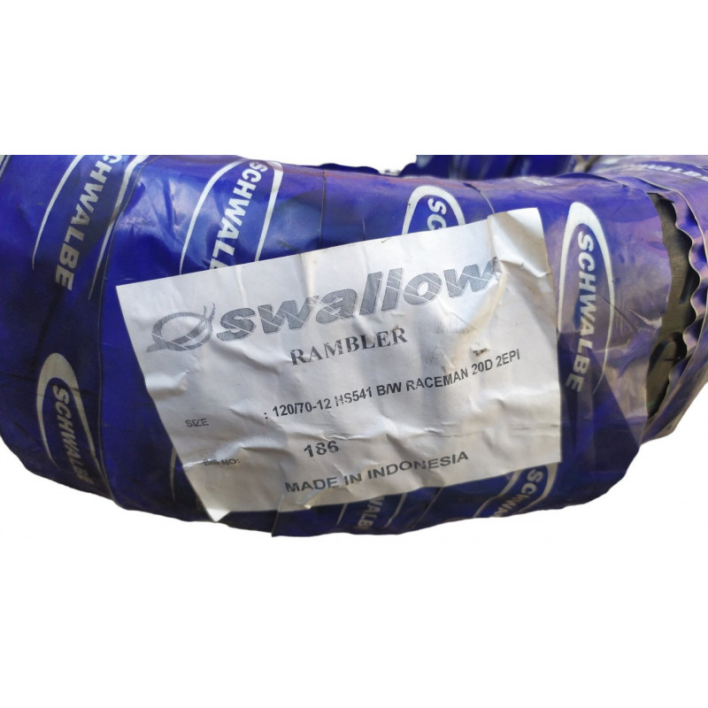 Мотопокришка 120/70-12 без камерна (TL), "Swallow" Індонезія