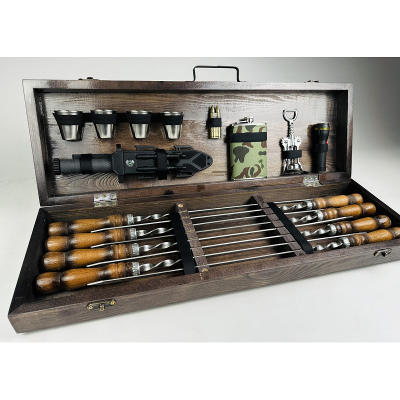 Набір шампурів в кейсі Мілітарі