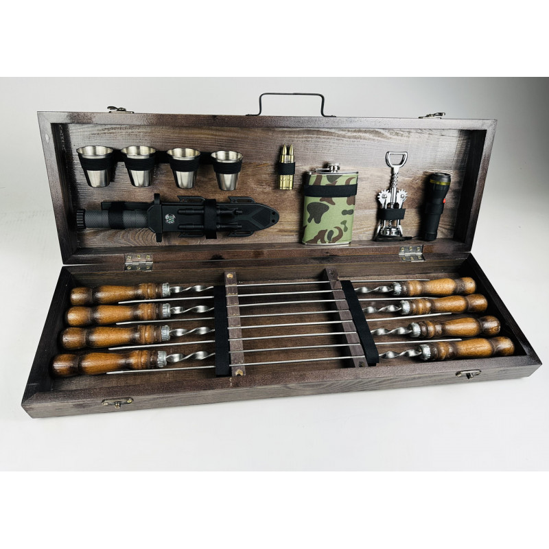 Набір шампурів в кейсі Мілітарі