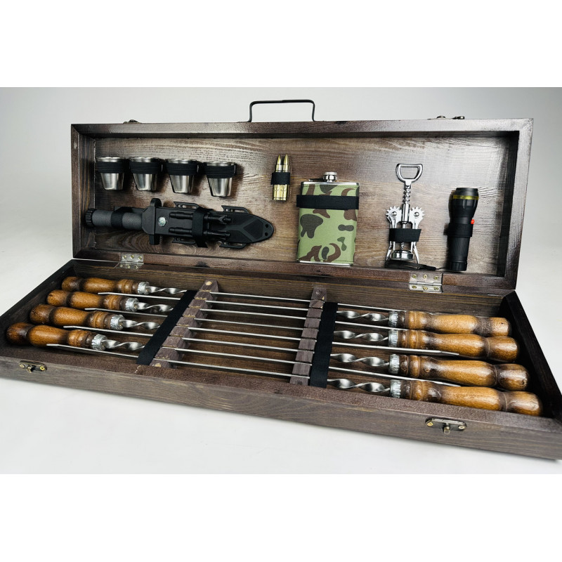 Набір шампурів в кейсі Мілітарі