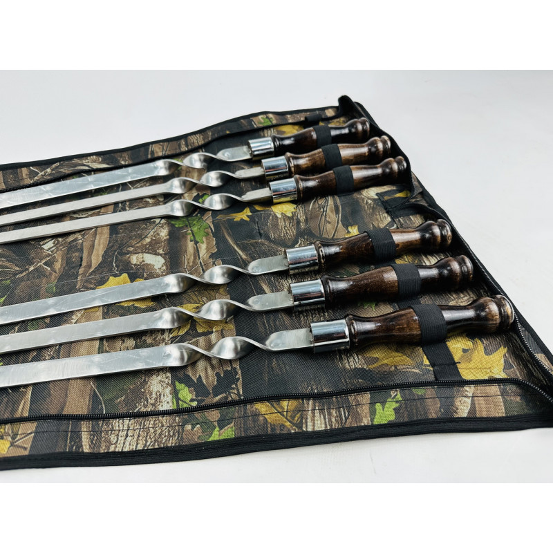 Набір шампурів венге для люля-кебаб у чохлі