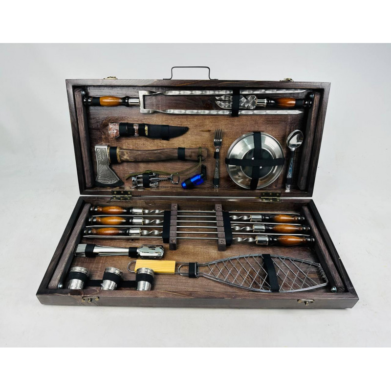 Подарунковий набір для пікніка МЕГА, ручної роботи (шампура і аксесуари)