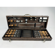 Набір шампурів у дерев'яному кейсі СКІФ Классік