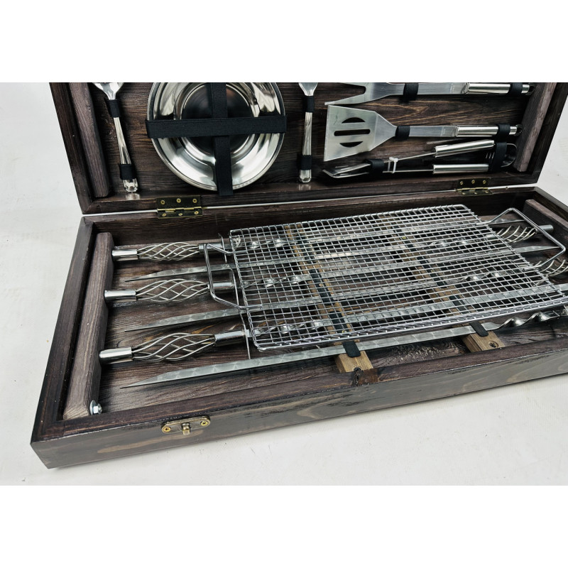 Подарунковий набір для пікніка BBQ ексклюзив, ручної роботи (шампура і аксесуари)