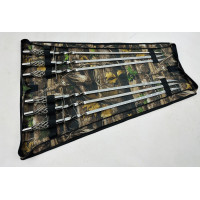 Набір шампурів в чохлі ексклюзив, (6 штук + чохол книжка)