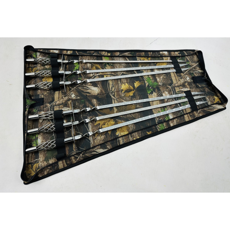 Набір шампурів в чохлі ексклюзив, (6 штук + чохол книжка)