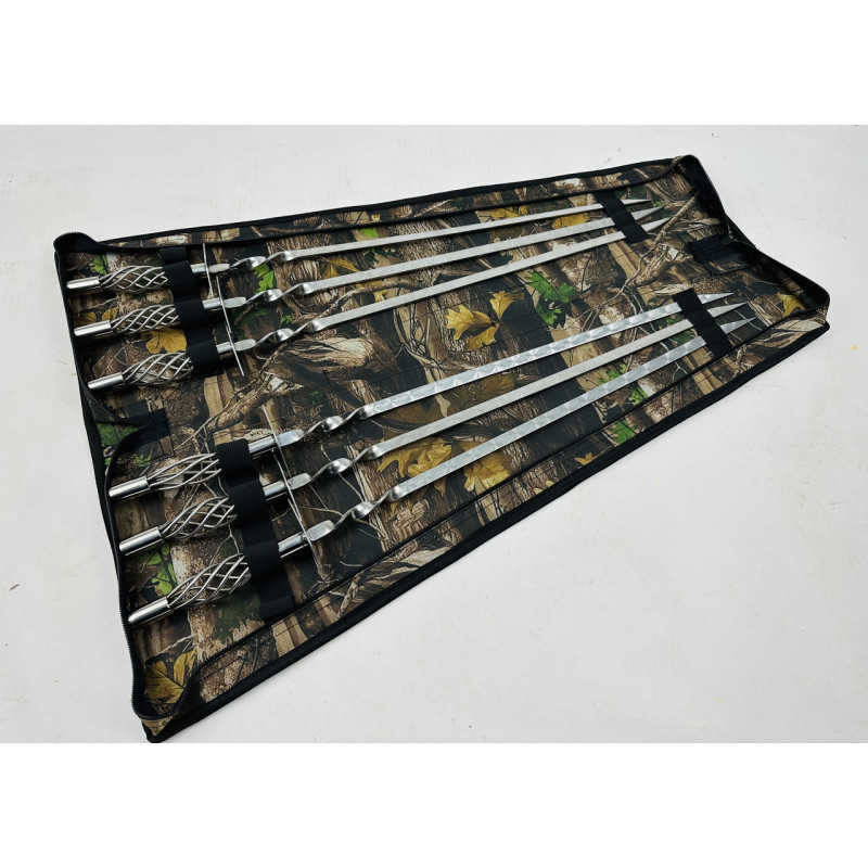 Набір шампурів в чохлі ексклюзив, (6 штук + чохол книжка)