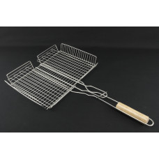 Грати для гриля (барбекю) з нержавіючої сталі великі (30х40х6)