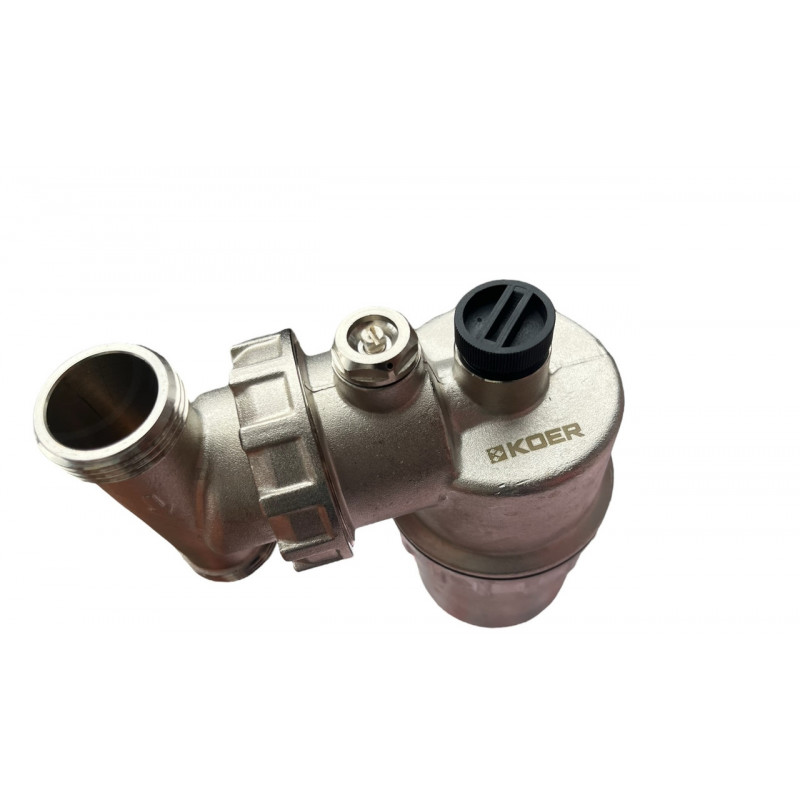 Сепаратор шламу магнітний з кранами та повітрявідвідником (латунний) 1"