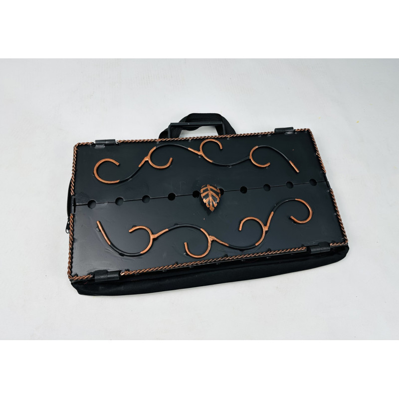 Мангал-валіза кована на 10 шампурів, 2 мм. (мангал, чохол, кочерга і совок)