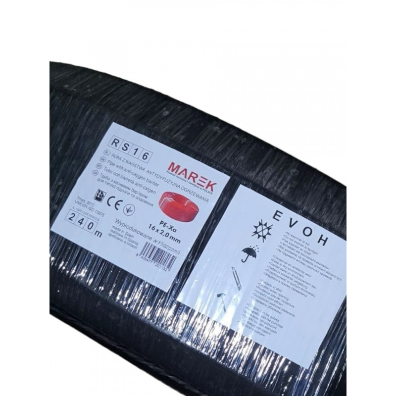 Труба для теплої підлоги "MAREK" PE-Xa/EVOH 16 х 2.0 мм (бухта 240 м) з кисневим бар'єром, Іспанія