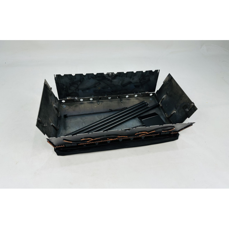 Мангал-валіза кована на 10 шампурів, 3 мм. (мангал, чохол, кочерга і совок)