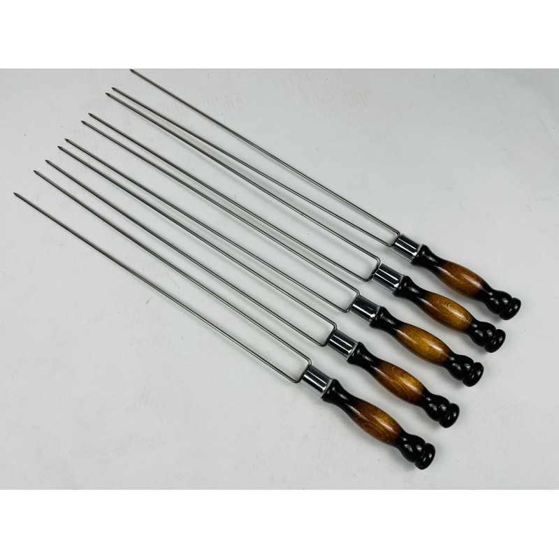 Шампур для грибів та овочів ПРЕМІУМ, з деревяною ручкою