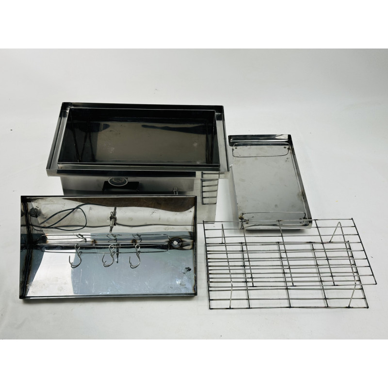 Коптильня для гарячого копчення з нержавіючої сталі 2 мм (50х30х33см.) + градусник