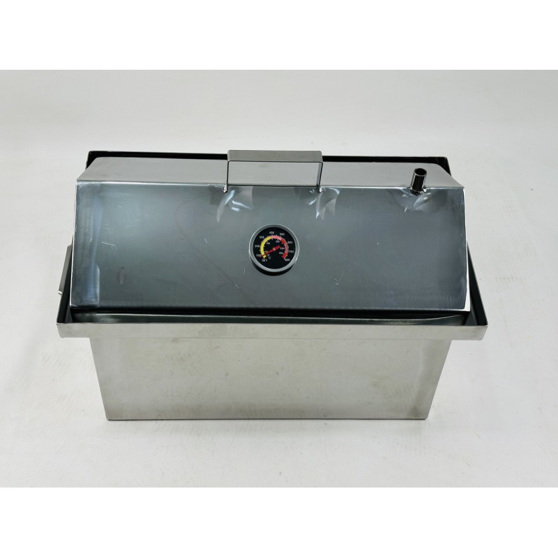 Коптильня для гарячого копчення з нержавіючої сталі 2 мм (50х30х33см.) + градусник