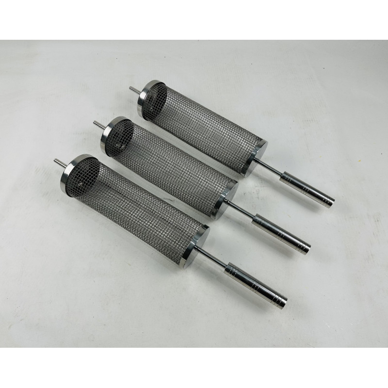 Решітка для гриля фритюру циліндрична з нержавіючої сталі з ручкою 33х10см.