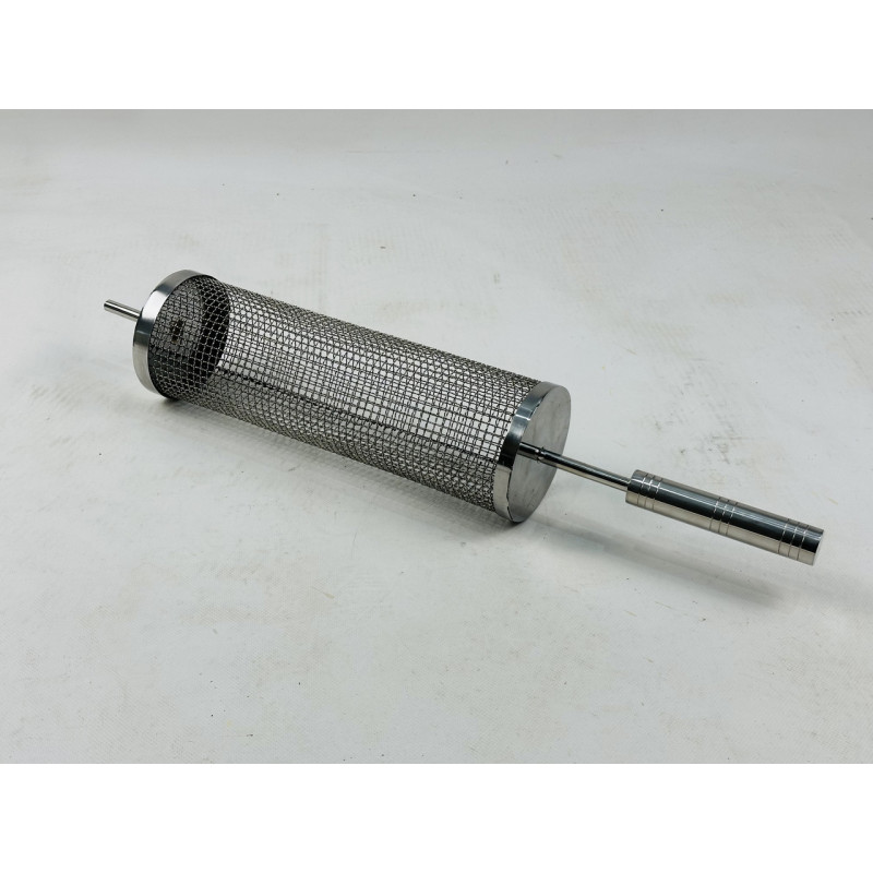 Решітка для гриля фритюру циліндрична з нержавіючої сталі з ручкою 33х10см.