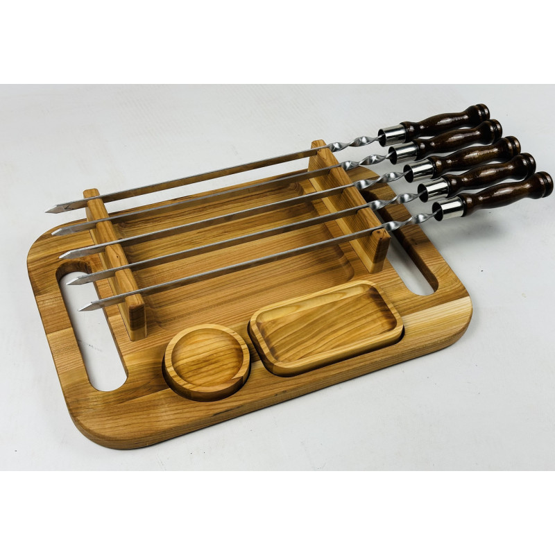 Дошка для подачі шашлику, піднос, 50х34 см.