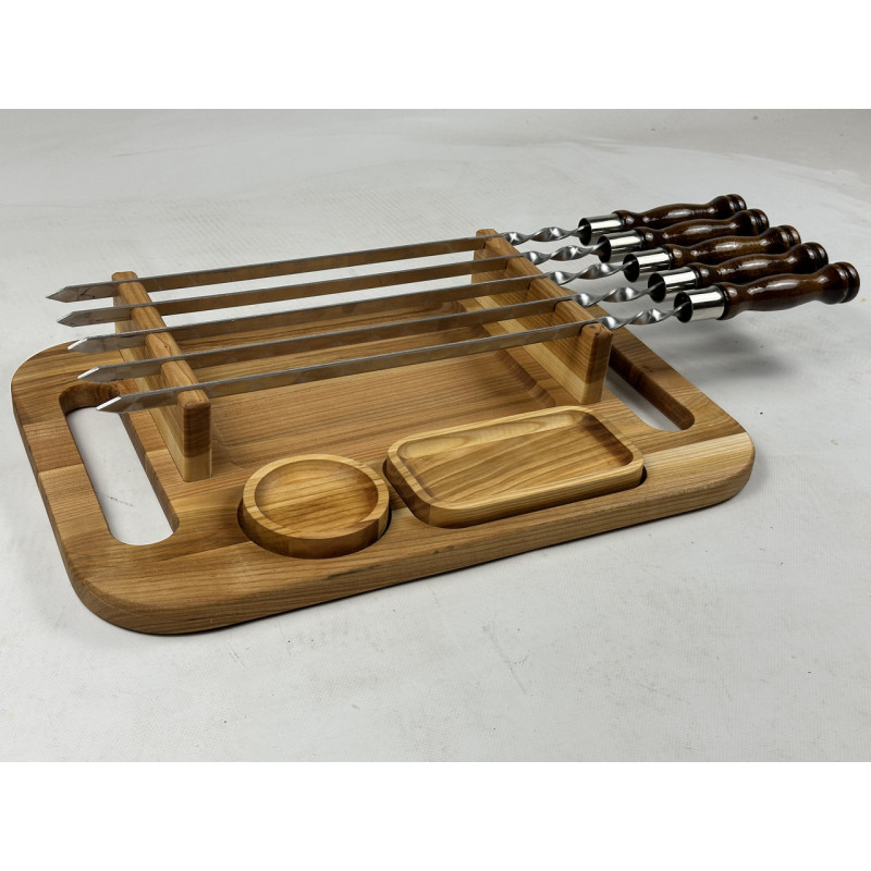 Дошка для подачі шашлику, піднос, 50х34 см.