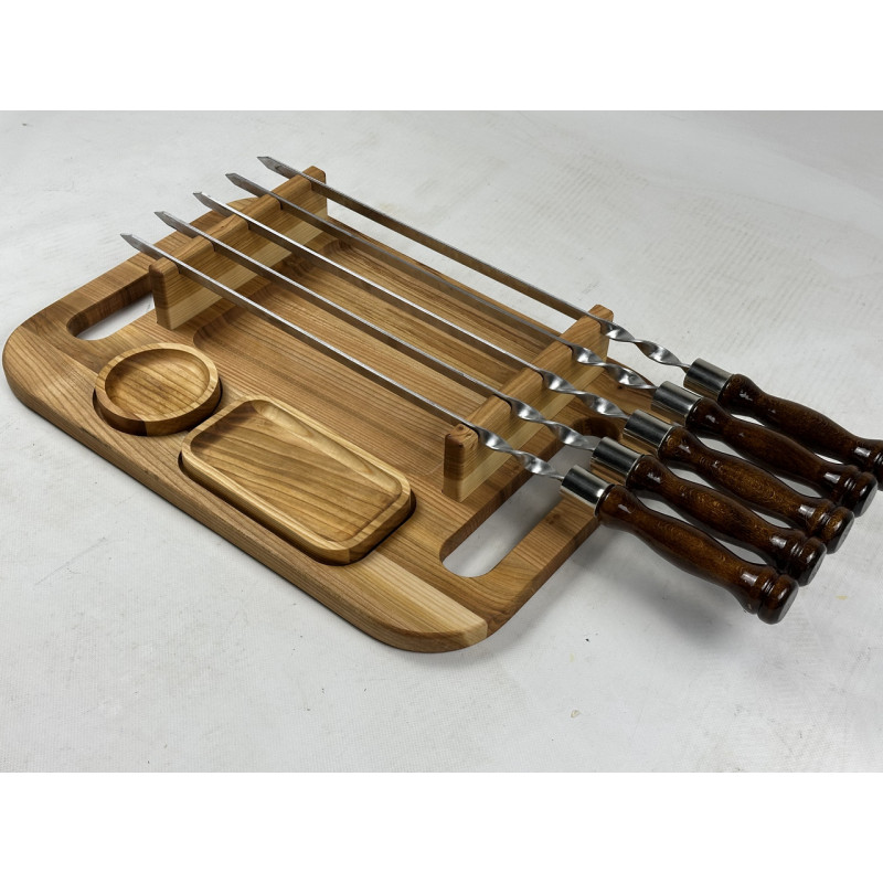 Дошка для подачі шашлику, піднос, 50х34 см.