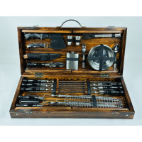 Подарунковий набір для пікніка GRILL MASTER LUX, ручної роботи (кейс-стіл)