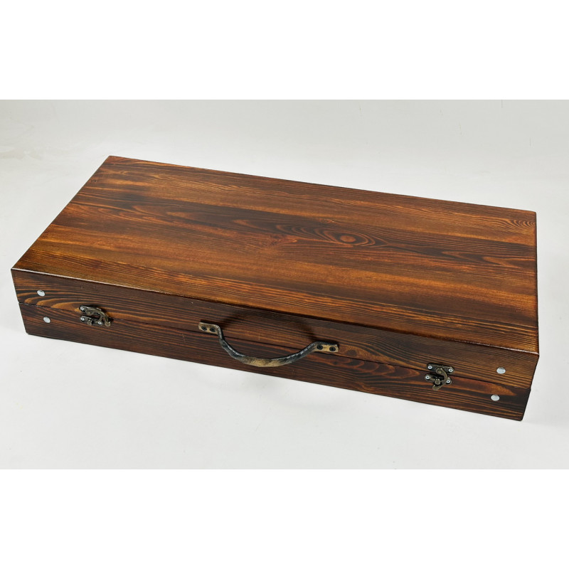 Подарунковий набір для пікніка ГЕТЬМАН, ручної роботи (кейс-стіл)