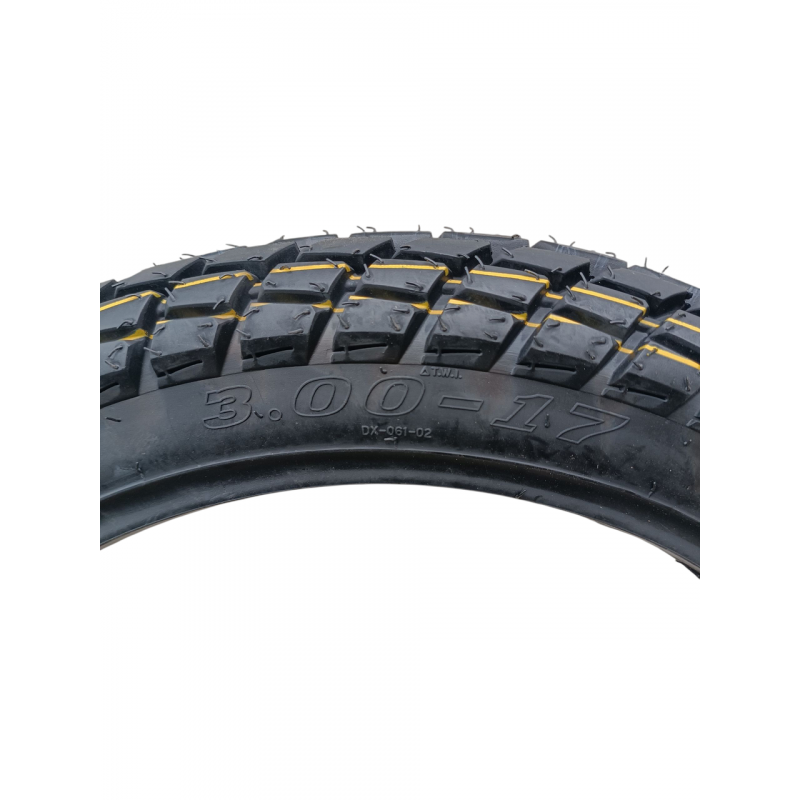 Покришка 3.00-17 50J (120км/год), LOAD RANGE C, (6PR), MAX.LOAD 190кг, ТТ