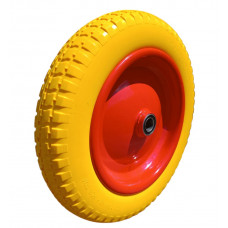 Колесо на тачку пінополіуретанове 3.00-8/20мм (13х3) діаметром 330мм