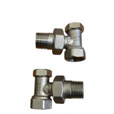 Кран радиаторный угловой 1/2" x 1/2" (PN16) латунный, вентельный (ПАРА)