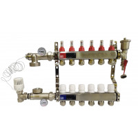 Колектор для теплої підлоги на 6 контурів у зборі, «Europroduct» НЕРЖАВІЙКА