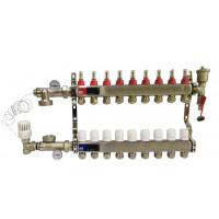 Колектор для теплої підлоги в зборі на 9 контурів, «Europroduct» НЕРЖАВІЙКА