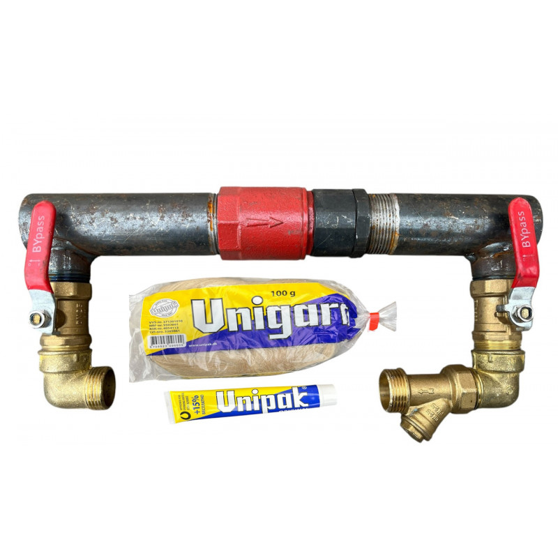 Байпас 1"1/2 (ДУ 40) з клапаном, короткий (390 мм)