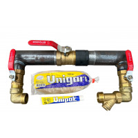 Байпас 1"1/2 (ДУ 40) з краном, короткий (390 мм)