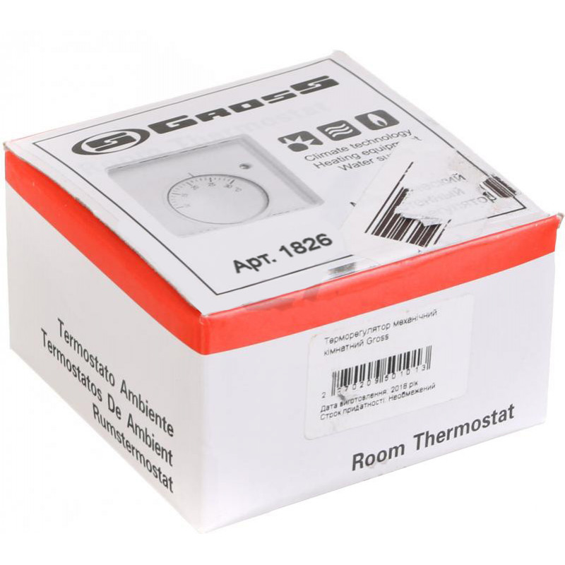 Термостат кімнатний із механічним терморегулятором, "GROSS"