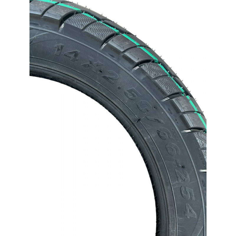 Покришка 14x2.50 / 66-254 на скутер, камерна (TT),  6PR, "BLACK CAT"