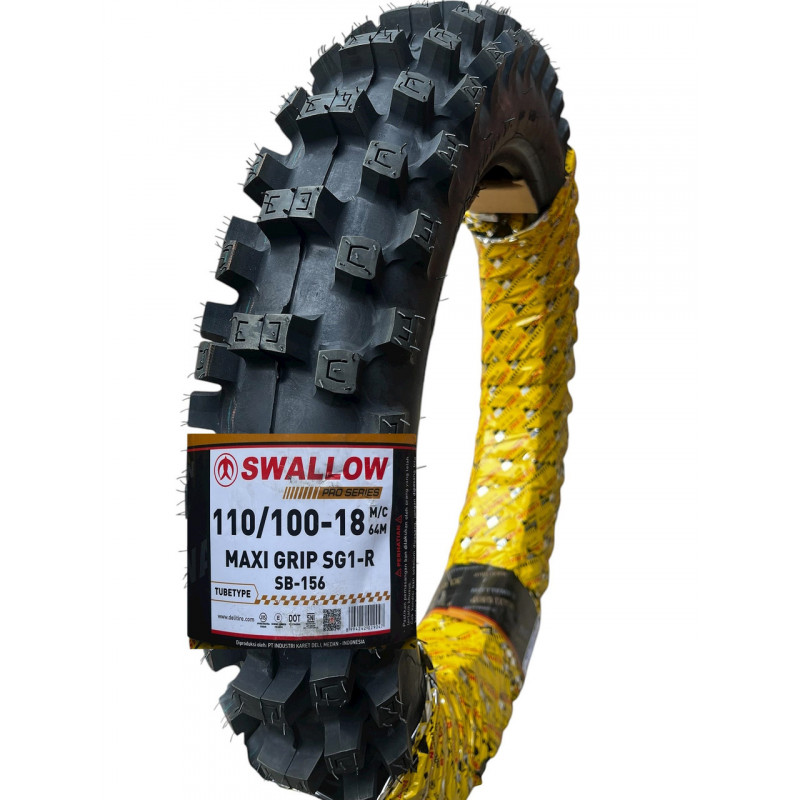 Покришка 110/100-18 M/C 64M (ТТ), (4PR), "SWALLOW" MAXI GRIP Індонезія