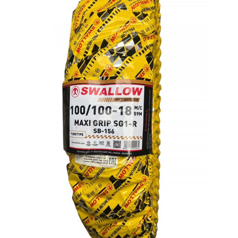 Покришка 100/100-18 M/C 59M (ТТ), (4PR), "SWALLOW" MAXI GRIP Індонезія