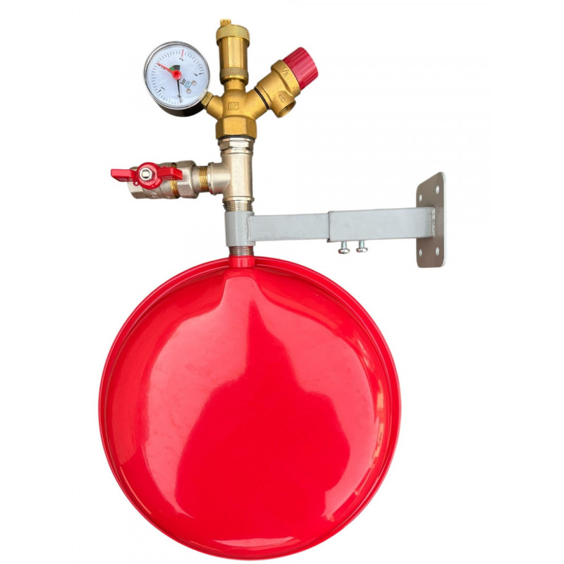 Група безпеки, розширювальний бак 6 л (плоский), кріплення бака, 3/4 кран з американкою (КОМПЛЕКТ) Чехія