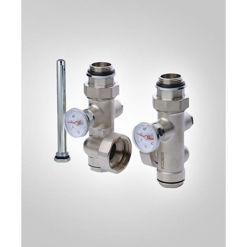 Колектор для теплої підлоги в сборі на 7 контурів латунний "KOER"