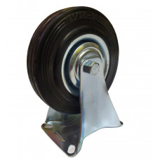 Колесо 125 мм на чорній гумі, не поворотне (глухе)