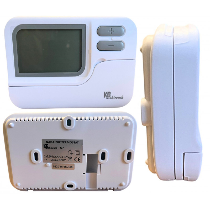 Бездротовий тижневий програматор KG Elektronik C7RF (діапаз. 5°C-35 °C, дальність до 50 м), Польща