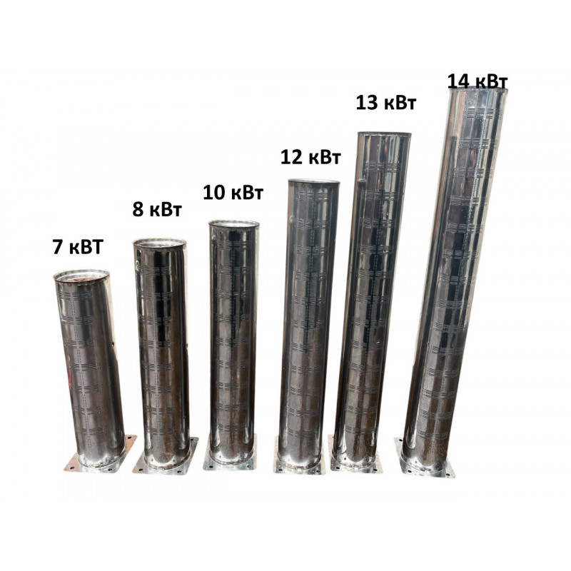 Газовий трубчастий пальник 8 кВт (Ø51 мм, L — 250 мм) нержавійка, "Polidoro" Італія